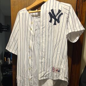 Majestic White and Blue Yankees Jersey